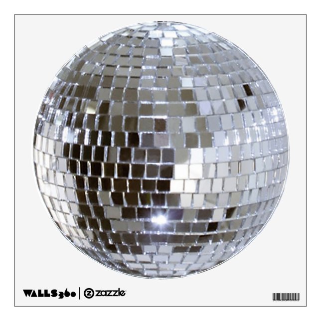 Mirrored Disco Ball 1 Wall Sticker (Front)