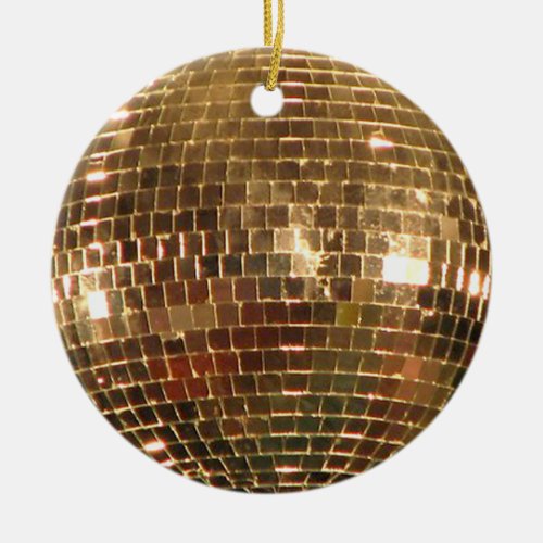 Mirrored Disco Ball 2 Ceramic Ornament