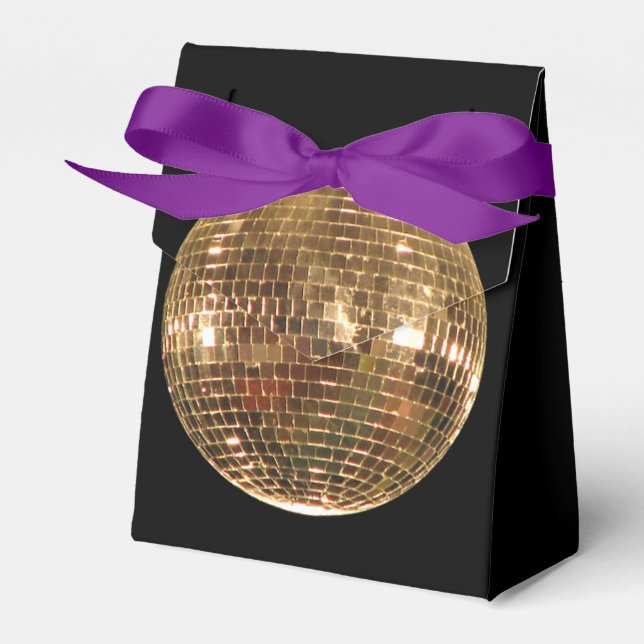 Mirrored Disco Ball 2 Favor Boxes (Front Side)