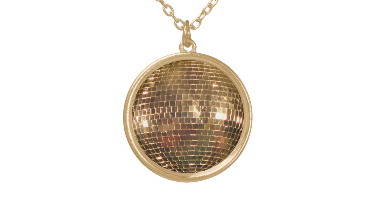 Party Gold Disco Ball Button, Zazzle