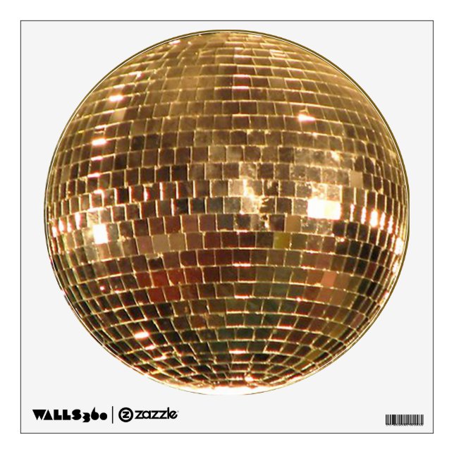 Mirrored Disco Ball 2 Wall Sticker (Front)