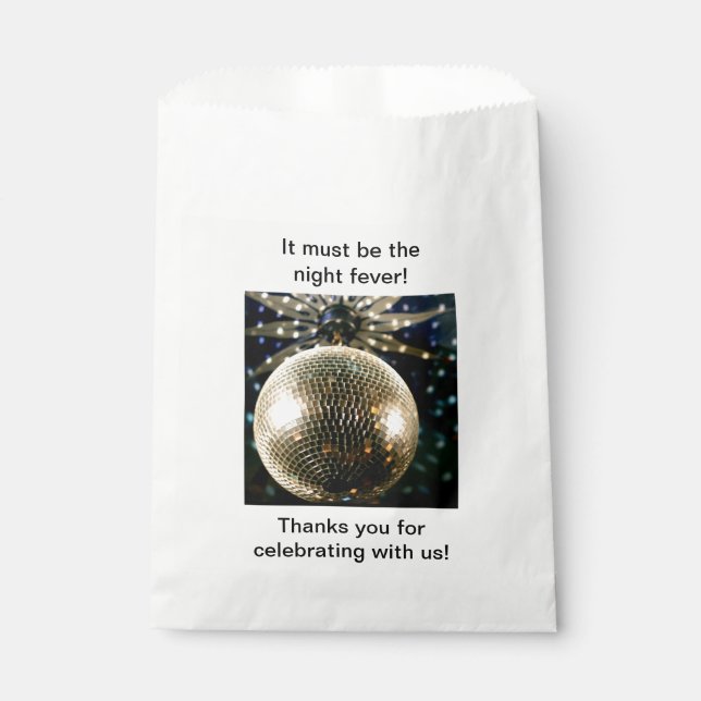 Mirrored Disco Ball 3 Favor Bag (Front)