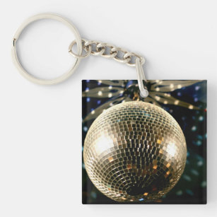 Mirrored Disco Ball 3 Keychain