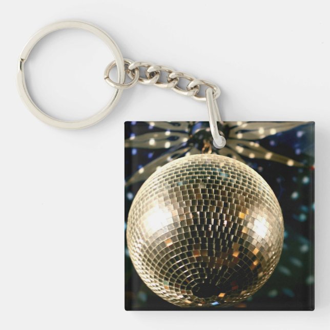 Mirrored Disco Ball 3 Keychain (Front)