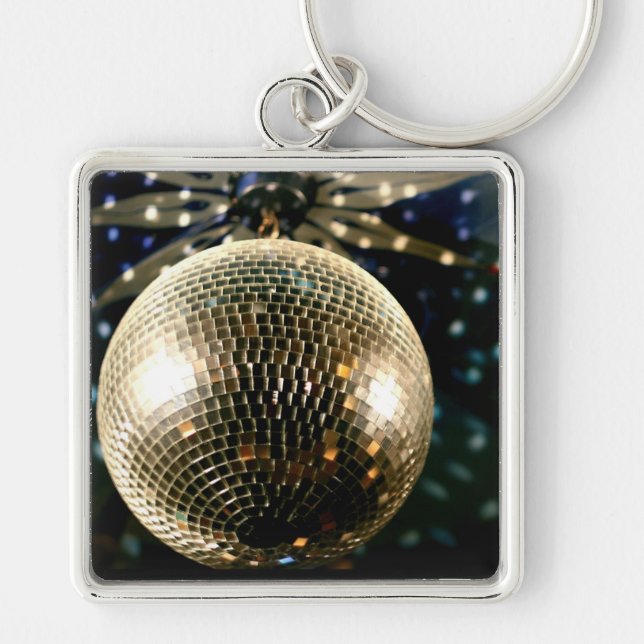 Mirrored Disco Ball 3 Keychain (Front)