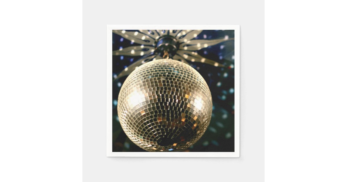 Mirrored Disco Ball 3 Paper Napkins Zazzle