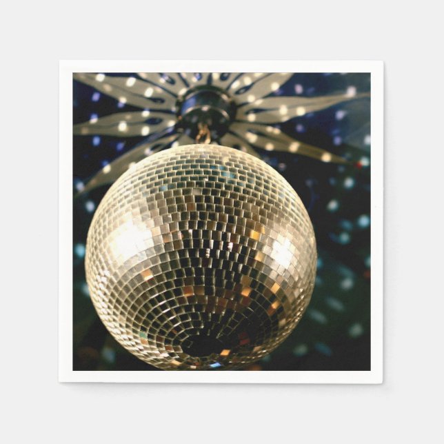 Mirrored Disco Ball 3 Paper Napkins (Front)