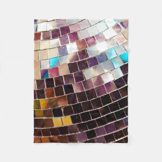 Mirrored Disco Ball Fleece Blanket (Front)