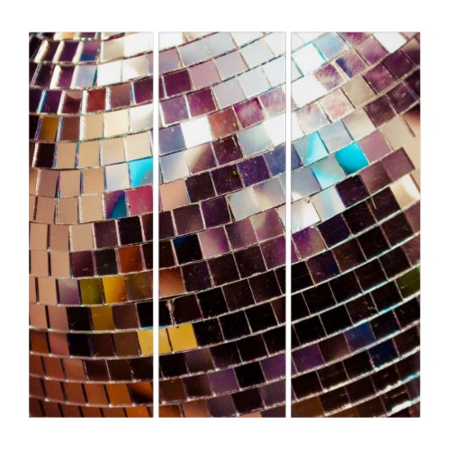 Mirrored Disco Ball Triptych