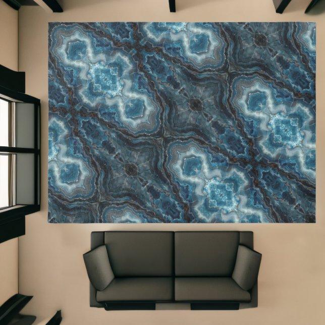 Mirrored Effect Natural Blue Geode Rug (Insitu (Indoor 1))