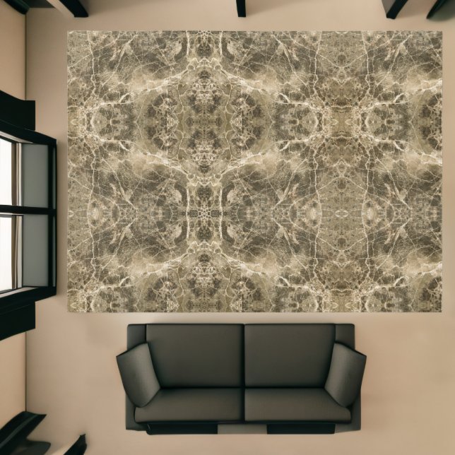 Mirrored Effect Natural Golden Marble Rug (Insitu (Indoor 1))