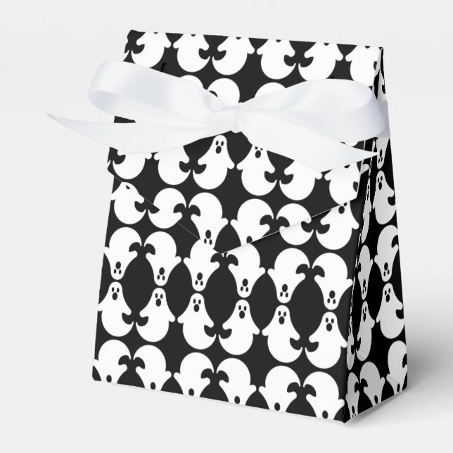 Mirrored Ghost Pattern Favor Boxes (Front Side)