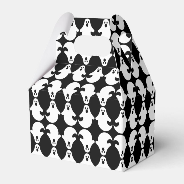 Mirrored Ghost Pattern Favor Boxes (Front Side)