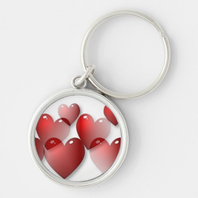 Mirrored Hearts Keychain (Front)