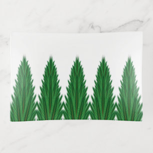 Mirrored Pines Glass Trinket Tray
