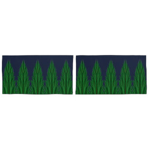 Mirrored Pines Midnight King Pillowcases