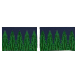 Mirrored Pines Midnight Standard Pillowcases