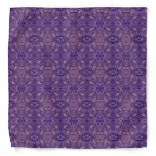 Mirrored Purple Paisley Nature Bandana