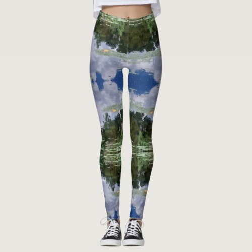 Mirrored Reflections In A Pond Leggings