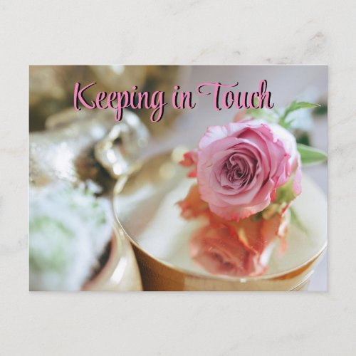Mirrored Rose  Personalized Postcard