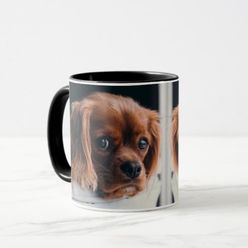 Mirrored Ruby Cavalier King Charles Spaniel Dog Mug