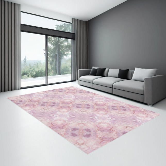 Mirrored Soft Pink Marble Rug (Insitu (Indoor 3))