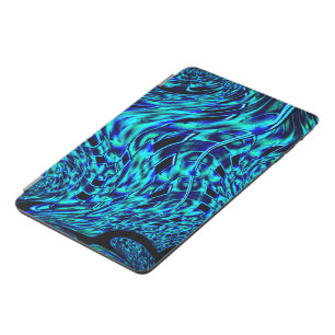 Mirrored squares in crooked blue and green image iPad mini cover