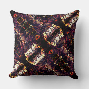 Mirroring of triangles generating strange shapes throw pillow