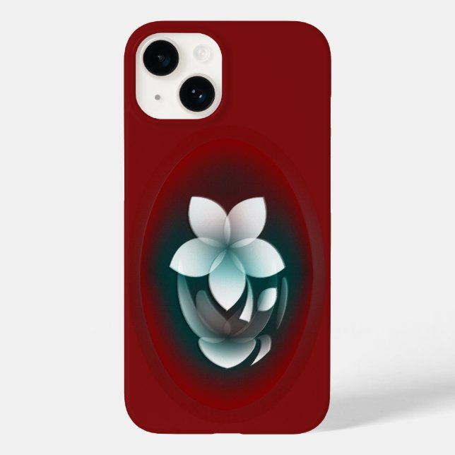 Mirroring white flower Case-Mate iPhone case (Back)
