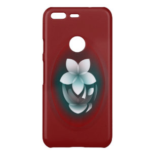 Mirroring white flower uncommon google pixel case