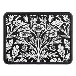 Mirrors's Acorns and Oak Leaves Black & White Hitch Cover