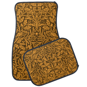 Mirrors's Acorns and oak leaves & Floral Pattern Car Floor Mat