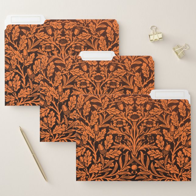 Mirrors's Acorns and oak leaves & Floral Pattern File Folder (Set)