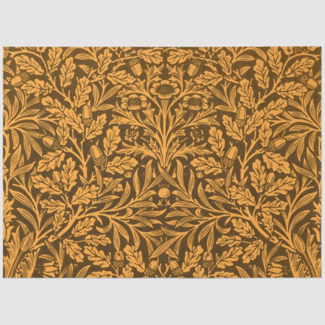 Mirrors's Acorns and oak leaves & Floral Pattern Tissue Paper (Front)