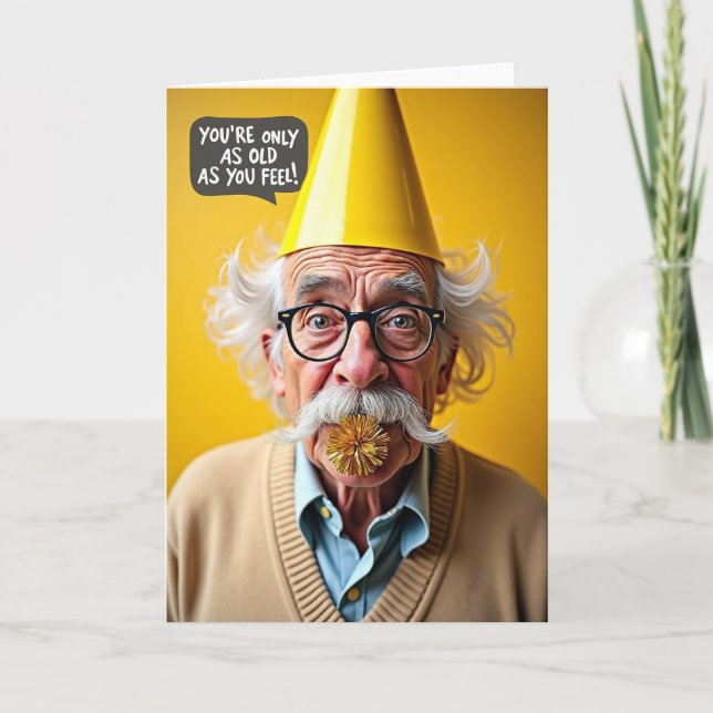 Mirthful Man Birthday Card (Front)