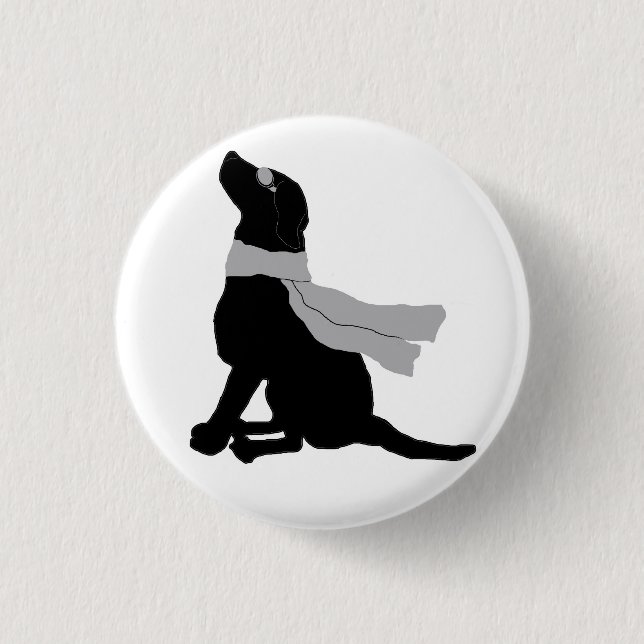 Mirths and monsters button-Finn silhouette Button (Front)