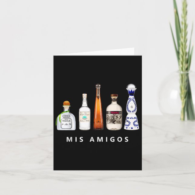 Mis Amigos Tequila Funny Cinco De Mayo Mexican Par Card (Front)