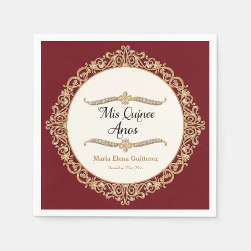 Mis Quince Anos Birthday Party Celebration Decor Napkins