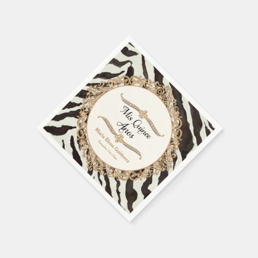 Elegant Mis Quince Años Birthday Party Dessert Plates - 8 Pack, 7 Inch, Black & Gray Design