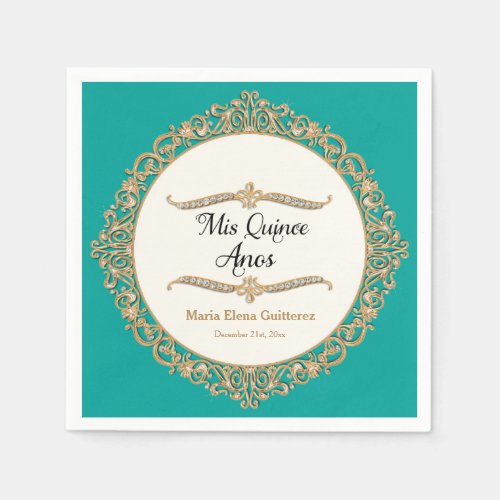 Mis Quince Anos Birthday Party Celebration Decor Paper Napkins