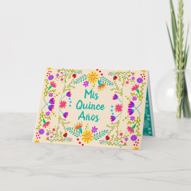 Mis Quince Anos Champagne Quinceanera Mexican Invitation (Front)