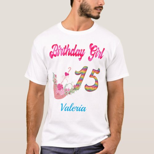 Mis Quince Aos Colorful Birthday Girl Custom T_Sh T_Shirt