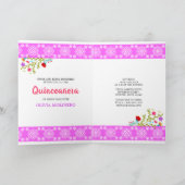 Mis Quince Anos Floral Mexican Fiesta Quinceanera Invitation (Inside)
