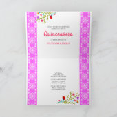 Mis Quince Anos Floral Quinceanera Mexican Fiesta Invitation (Inside)