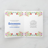 Mis Quince Anos Mexican Royal Blue Quinceanera Invitation (Inside)