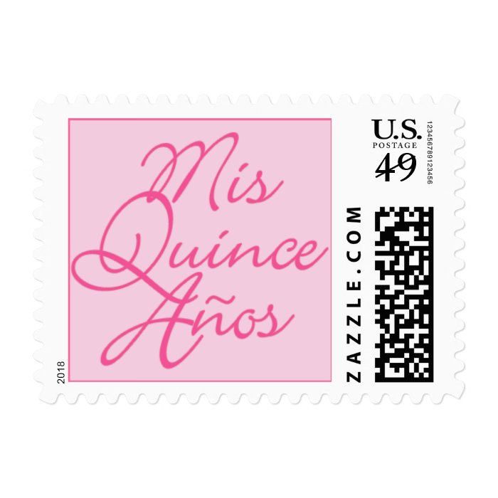 Mis Quince Años Pink Postage Stamps