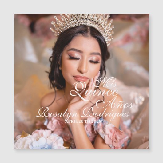 Mis Quince Anos Quinceanera photo 15th Birthday (Front)