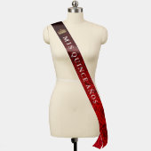 Mis Quince Anos Red Rose Gold Crown Quinceanera Sash (Mannequin)