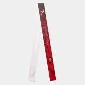 Mis Quince Anos Red Rose Gold Crown Quinceanera Sash (Back)