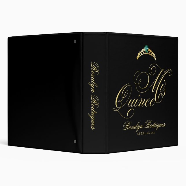 Mis Quince Elegant 3 Ring Binder (Background)